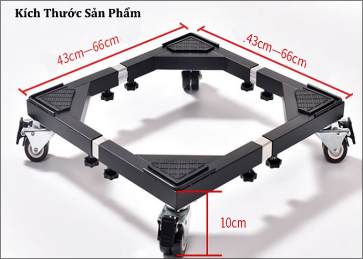 Chân đế tủ lạnh có bánh xe